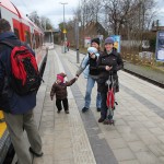 Nastupujeme do vlaku v Ebersbergu